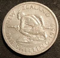 Pas Courant - NOUVELLE ZELANDE - NEW ZEALAND - 1 SHILLING 1959 - Elizabeth II - KM 27.2 - New Zealand
