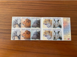 South Africa 2010 Booklet Big Five Fauna Wildlife Animals Mammals Diceros Bicornis Rhinoceros Elephant Leo Lion Stamps - Elephants