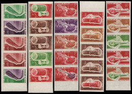 TCHAD  ** 114/118, 5 Bandes De 5 Essais De Couleurs Différents Dont Polychromes: Instruments De Musique - Ongebruikt