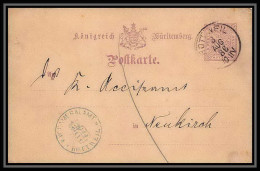2185/ Allemagne (germany) Wurttemberg Entier Stationery Carte Postale (postcard) N°24 Rottweil Pour Neukirch 1886 - Other & Unclassified