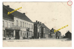 Delcampe - Mouscron Moeskroen Place De La Station CPA Geanimeerd Animée - Mouscron - Möskrön