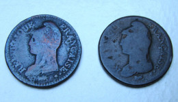 Monnaie.8. Deux Fois Un Décime De L'an 7 - 1792-1804 1ère République (An I – An XII)