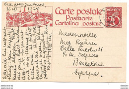 283 - 77 - Entier Postal Avec Illustration "Bern" - Cachet à Date 1924 - Très Léger Pli - Poststempel