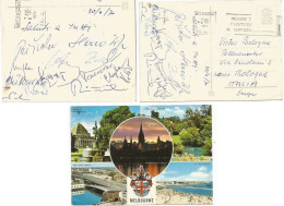 Pallacanestro Basketball  Virtus Bologna 1970 Cartolina Da Tournée Australia + Firme Autografi Dei Giocatori Handsigned - Basketball