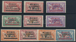 ** Németország - Memel 1922 Légiposta Sor Mi 98-107 (Mi EUR 100.-) - Other & Unclassified