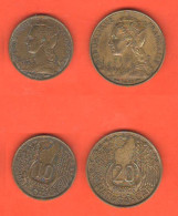 Madagascar 5 + 10 Francs 1953 Malagasy Aluminum /bronze Typologic Coin - Madagascar