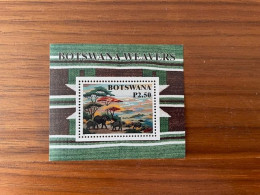 Botswana 1998 S/S Botswana Weavers Art Cultures Trees Tree Animals Animal Mammals Elephants Elephant Fauna Stamp MNH - Elephants