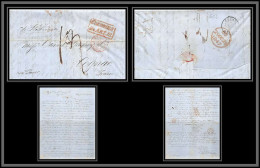 36131 1847 Steamer Hibernia New York Usa Cognac Charente Marque Postale Maritime Cover Schiffspost Lettre LAC Bateau - Maritime Post