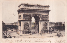 B081 Novelty Glitter France 1902 Paris Arc De Triomphe Vintage Postcard - Fantasy