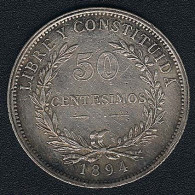Uruguay, 50 Centesimos 1894, Silber, KM 16 - Uruguay