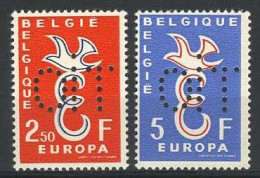 Delcampe - België PR133/34 ** - Europa 1958 - 40 Jaar IAO - Europazegels Geperforeerd Met OIT - Private & Local Mails [PR & LO]