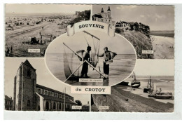 80 LE CROTOY #14967 SOUVENIR VUES MULTIPLES PECHEURS EGLISE PORT - Le Crotoy