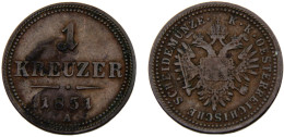 1851 A 1 Kreuzer - Autriche