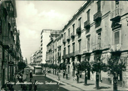 Delcampe - TORRE ANNUNZIATA - CORSO UMBERO I - EDIZ. TROFUMENA - SPEDITA 1963 - PIEGA CENTRALE ( 24342) - Torre Annunziata