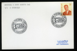 2537 - Koning Albert II - 32F -  1ste Dag Afstempeling - Stempel: Brussel-Bruxelles - 1993-2013 Rey Alberto II (MVTM)