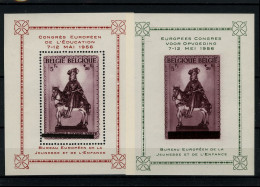 Delcampe - België PR123/24 ** - BL15 En BL16 Met Opdruk - Europees Congres Voor Opvoeding - Congrès Européen De L'éducation - Private & Local Mails [PR & LO]