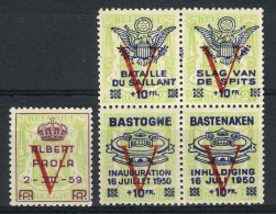 Delcampe - België PR131 + PR107... - Zegels Met Opdruk - Bastogne - Albert-Paola - Private & Local Mails [PR & LO]