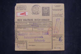 Delcampe - HONGRIE - Bordereau De Colis Postaux - 1918 - M 16171 - Paketmarken