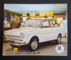 #54   Yugoslavia - Koloys Avto Car Auto Voiture Daf 33 (1972) Trading Cards - Engine