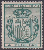 Cuba 1879 Telégrafo Ed 48  Telegraph MNG(*) - Kuba (1874-1898)