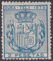 Cuba 1879 Telégrafo Ed 47  Telegraph MLH* - Kuba (1874-1898)