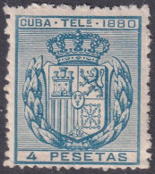 Cuba 1880 Telégrafo Ed 51  Telegraph MNH** Some Rough Perfs - Kuba (1874-1898)