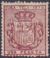 Cuba 1879 Telégrafo Ed 46  Telegraph MLH* - Kuba (1874-1898)
