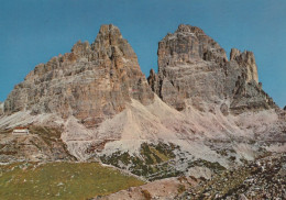 Delcampe - CARTOLINA  TRE CIME DI LAVAREDO M. 3003,BELLUNO,VENETO-DOLOMITI-RIFUGIO AURONZO M. 2320-VACANZA,MONTAGNA,NON VIAGGIATA - Belluno
