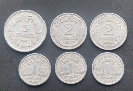 France - 6 Coins - 1942 / 1950 - Vrac - Monnaies