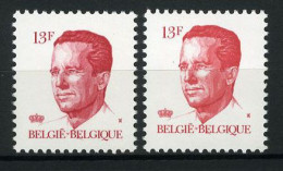 2203 + 2203P5b - 13F - GR + GE - Koning Boudewijn - Type Velghe - 1981-1990 Velghe