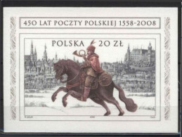 Poland 2008 Silk S/S 450 Years Polish Post - Unusual - Lettres & Documents