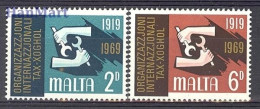 Malta 1969 Mi 387-388 MNH  (ZE2 MLT387-388) - ILO