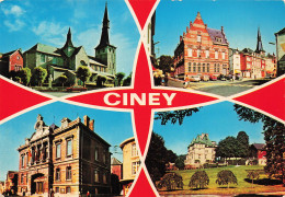 BELGIQUE - Ciney - Poste - Château St Roch - Hôtel De Ville - Collégiale ND De L Assomption - Carte Postale - Ciney