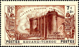 Kouang-Tchéou Poste N* Yv:121 Mi:166 Prise De La Bastille (Trace De Charnière) - Ongebruikt