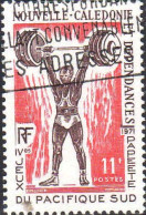 Nle-Caledonie Poste Obl Yv: 375 Mi:503 Jeux Du Pacifique Sud Haltérophilie (Belle Obl.mécanique) - Gebraucht