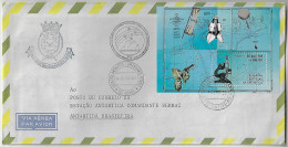 Brazil 1988 Cover Sent To Antarctic Station Commander Ferraz Inauguration Post Office Souvenir Sheet Scientific Research - Research Stations