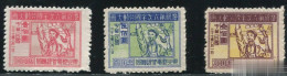 China 1940s National Labor Congress Full Set Of 3 Stamps * - Nordchina 1949-50
