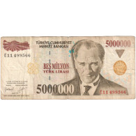 Turquie, 5,000,000 Lira, 1970-01-14, TB - Turchia