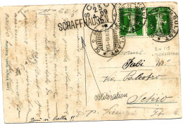 1 - 92 - Carte Stein Am Rhein - Cachets Ambulant 1909 - Cachet Linéaire Schaffhausen - Poststempel