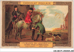 CAR-ABHP7-1205-CHROMOS - CHOCOLAT POULAIN - MUSEE DU LOUVRE - DEPART POUR LA PROMENADE - Poulain
