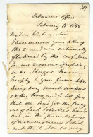Fitzroy Somerset Lord Raglan (1788-1855) British Fieldmarshal Autograph Ordnance Office 1853 - Historical Figures