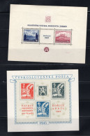 Delcampe - Czechoslovakia 1939 And Up Accumulation 9 Sheets MNH Cv 64 Euro 17116 - Blocks & Kleinbögen
