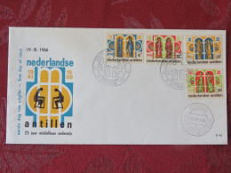 Netherlands Antilles (Curacao) 1966 FDC Cover - Liberal Arts And Grammar - Arithmetic - Astronomy - Music - Geometry - Antillen