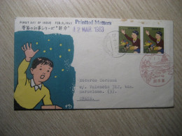 KUMAMOTO 1963 To Barcelona Spain FDC Cancel Cover JAPAN Japon - Briefe U. Dokumente