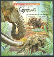 Uganda 2012 Mi Block 406 MNH  (ZS4 UGNbl406(ols)) - Elephants