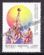 Argentina 1990 Yvert 1726, Argentina '90 - Basketball World Championships - MNH - Unused Stamps
