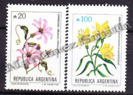 Argentina 1989 Yvert 1682- 83, Definitive, Flowers - MNH - Unused Stamps