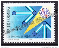 Argentina 1989 Yvert 1665, Argentina U.I.T. Admission Centenary  - MNH - Unused Stamps