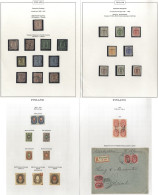 1856-1950 (few Later) M & U Collection On Leaves Incl. 1856-59 10k U, Pen Cancel (Cat. £120), 1866-67 5p, 8p, 20p (2 Of - Other & Unclassified