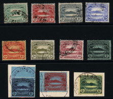 1908-11 MCCA Set, FU (top Three Vals Each VFU On Individual Piece), SG.8/17. (11) Cat. £275. - Other & Unclassified